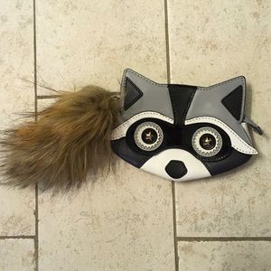 kate spade Raccoon coin purse/small clutch w/tail